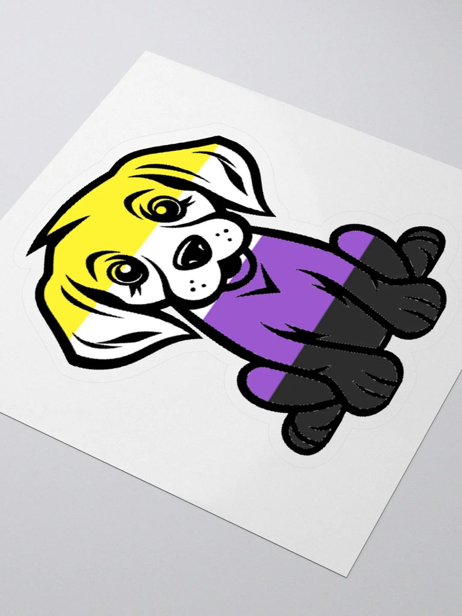 Nonbinary Pride Puppy Sticker product image (3)