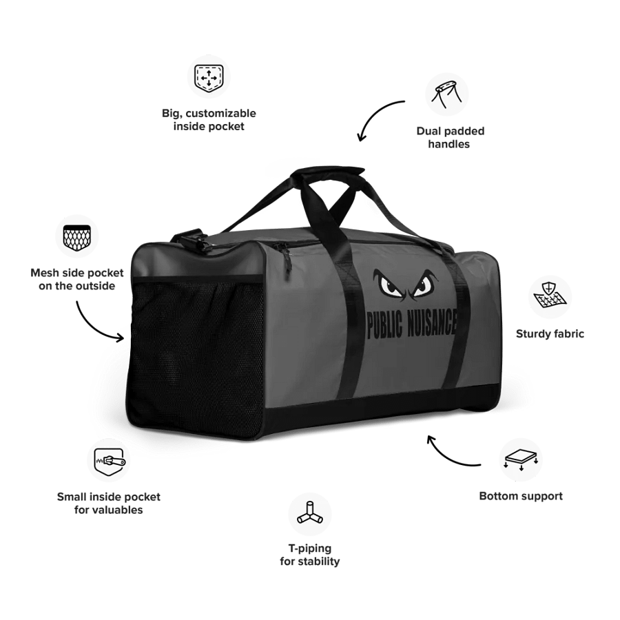 Public Nuisance: Gray Duffle Bag product image (10)