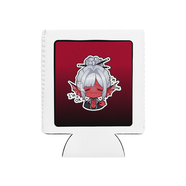 I'm Fine Emote Coozie (Red) product image (1)