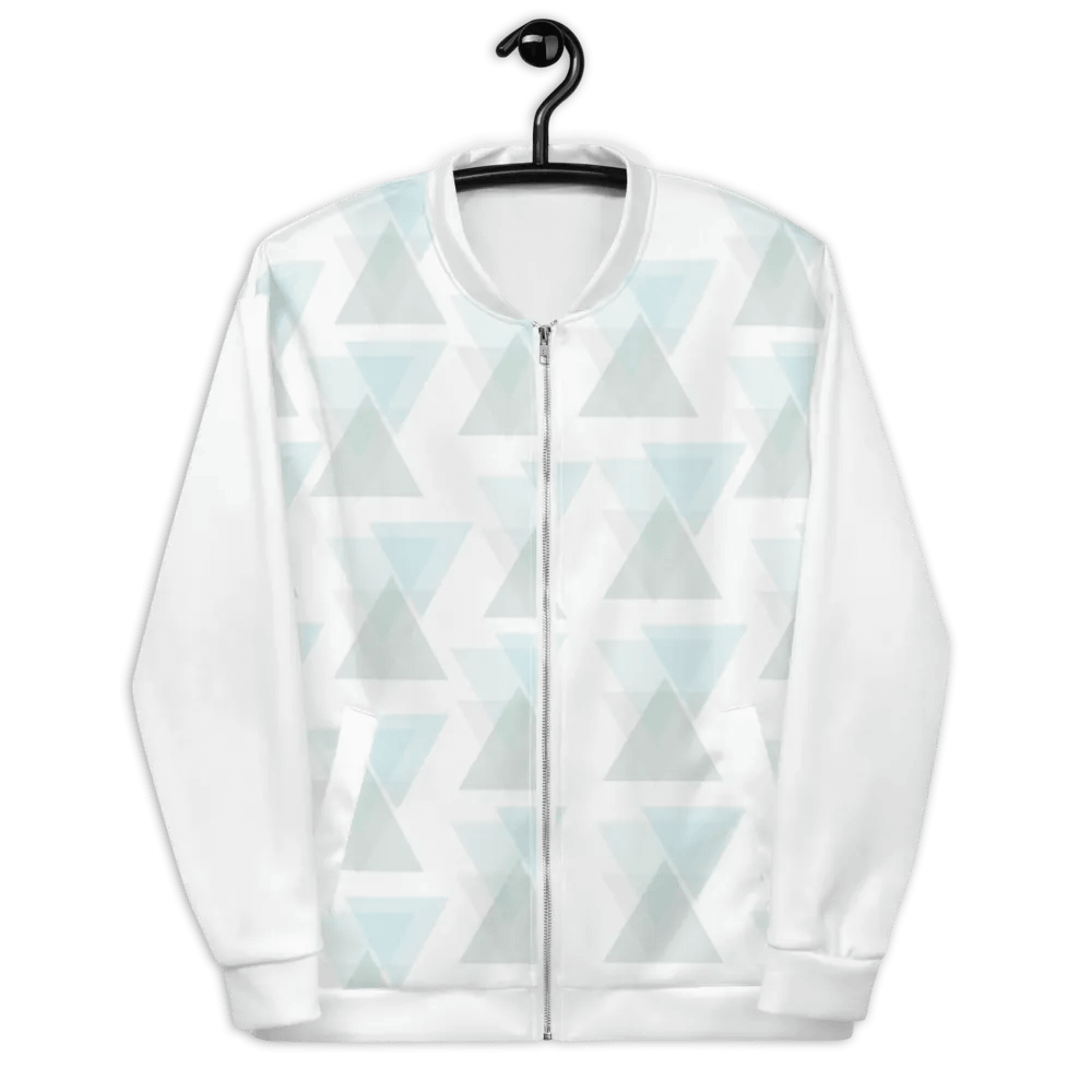Turquoise Triangle Symmetry Bomber Jacket product image (5)