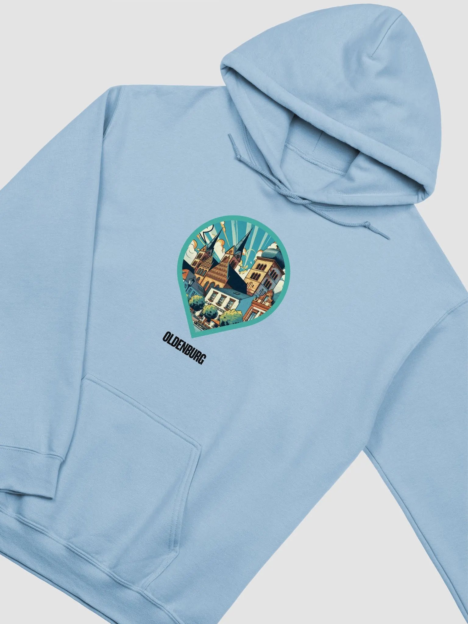 Gildan Classic Hoodie | AI Design Oldenburg city product image (1)