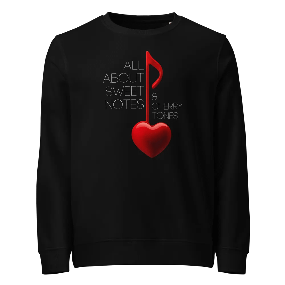 Sweatshirt For Singers / Musicians - All About Sweet Notes & Cherry Tones product image (1)