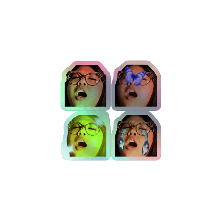 Gasm Club 4x holographic stickers product image (1)