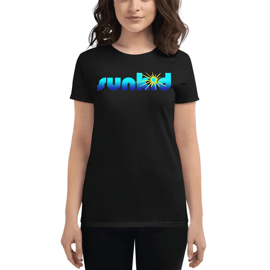 Blue sunkid logo women's T-shirt product image (6)