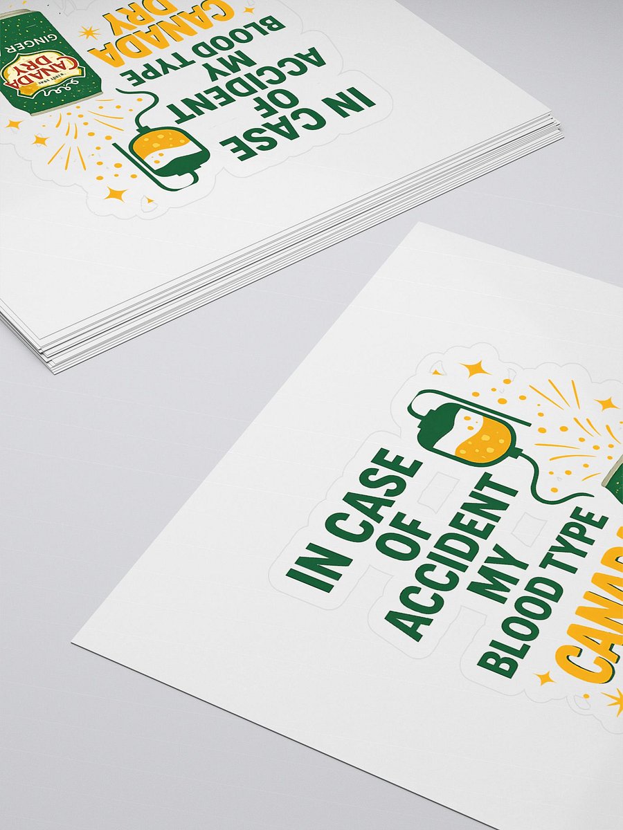 Canada Dry Blood Type Kiss Cut Stickers product image (4)