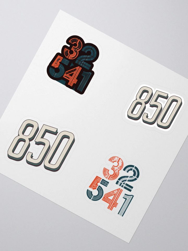 Destin Florida 32541 Zip Code and 850 Area Code Kiss Cut Stickers - for the Lover of all things Destin Florida product image (8)