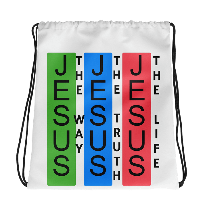 Tri-Color Jesus All-Over Drawstring Bag product image (1)