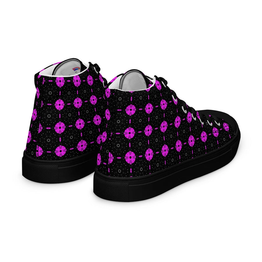 Abstract Pink Shapes Ladies Canvas Shoes High Tops product image (24)