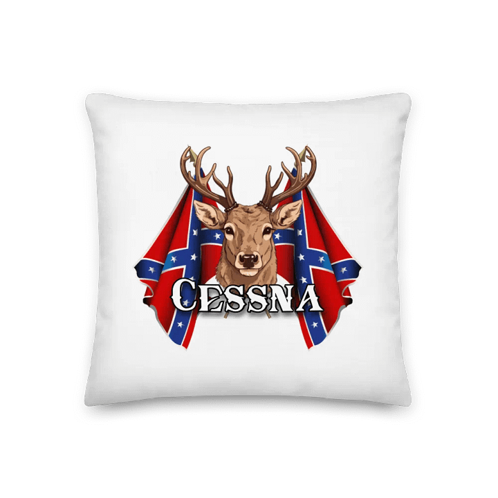 "Cessna" Last Name Rebel Redneck Deer - Pillow product image (1)