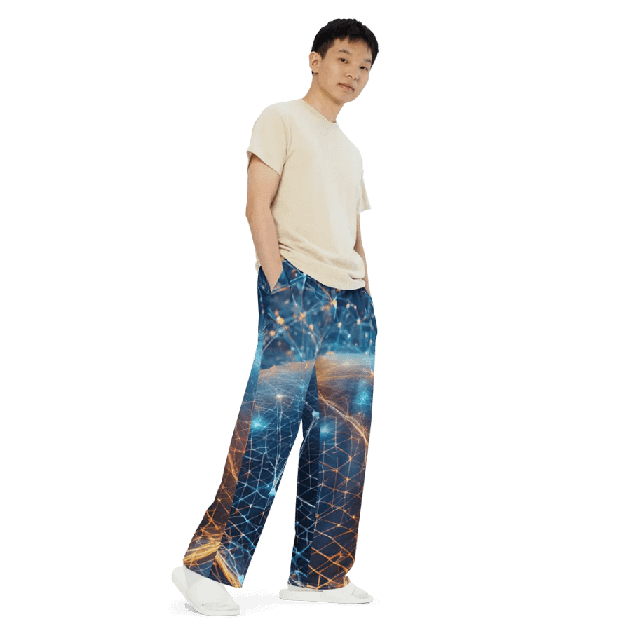 Neural Network Connection Wide-Leg Pants product image (7)