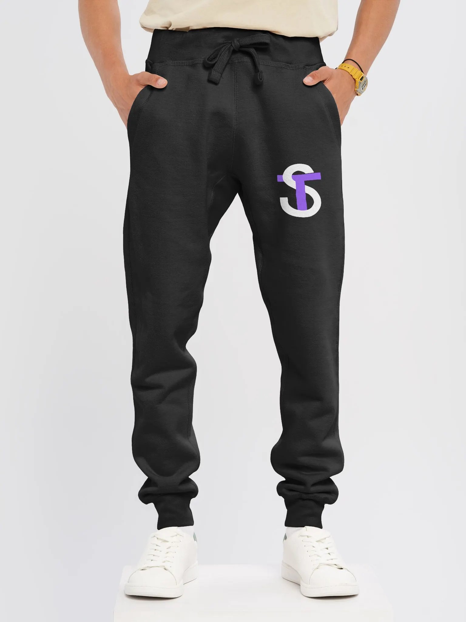 Fragmented Purple Fleece Joggers product image (3)