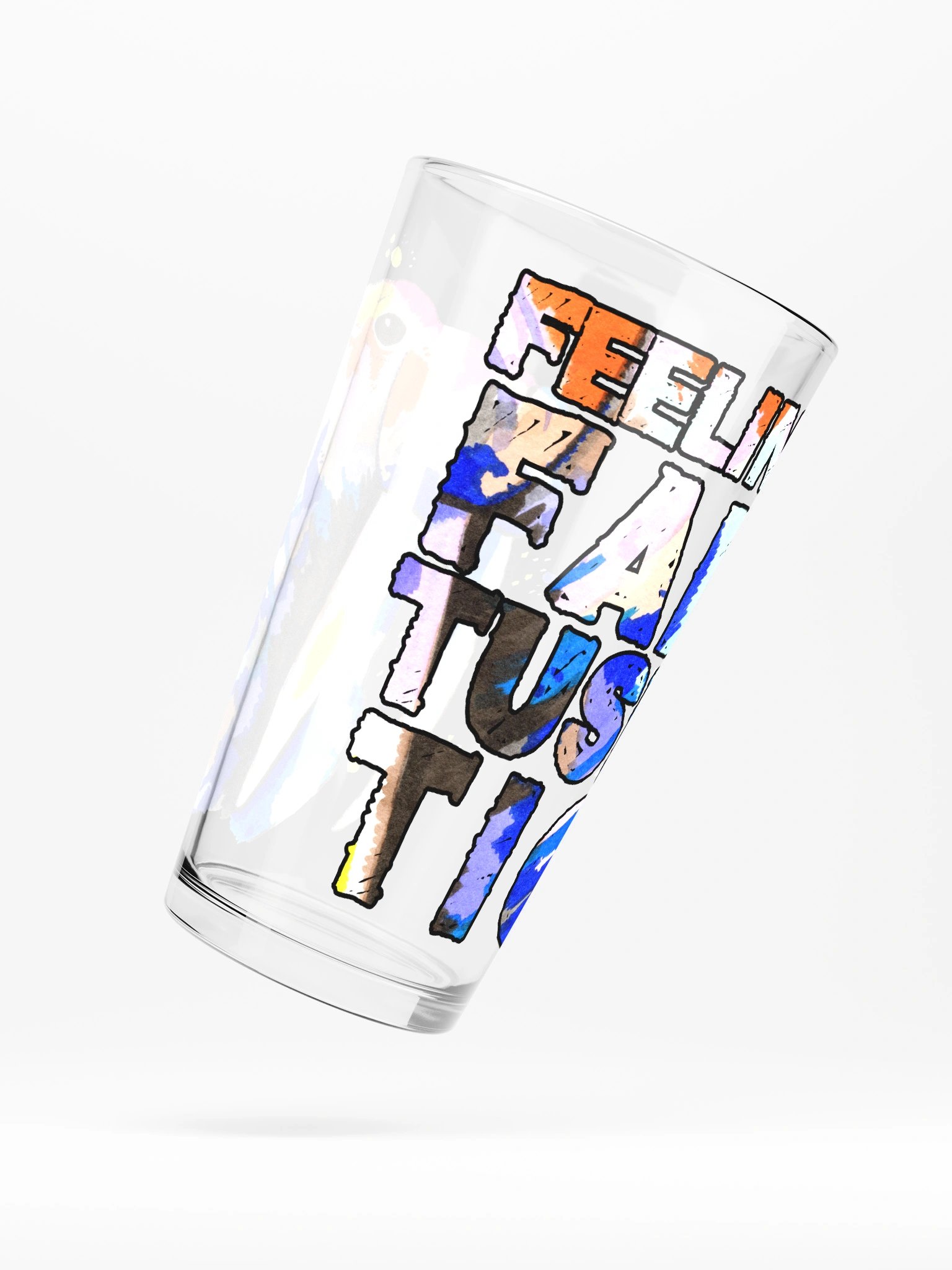 Walrus Watercolour Pint Glass product image (4)