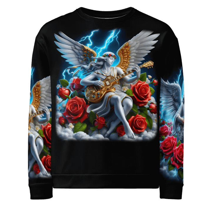 Angels making Music with a Guitar - All-Over Unisex Sweatshirt #19 product image (1)