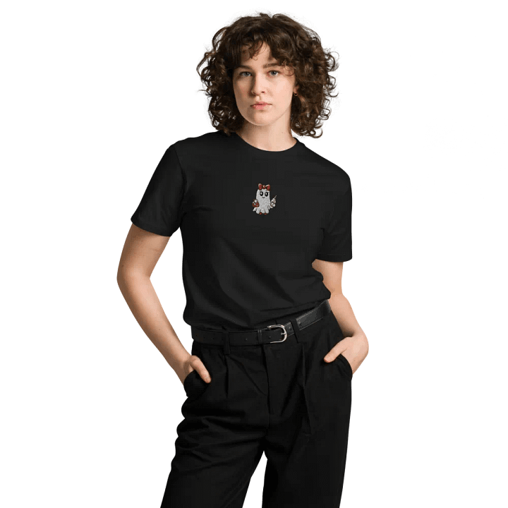 Stylish Ghost Embroidered Premium Cotton Regular Fit T-Shirt product image (2)