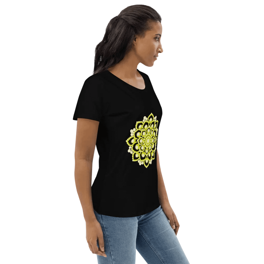 Yellow Flower Mandala Eco T-Shirt product image (6)