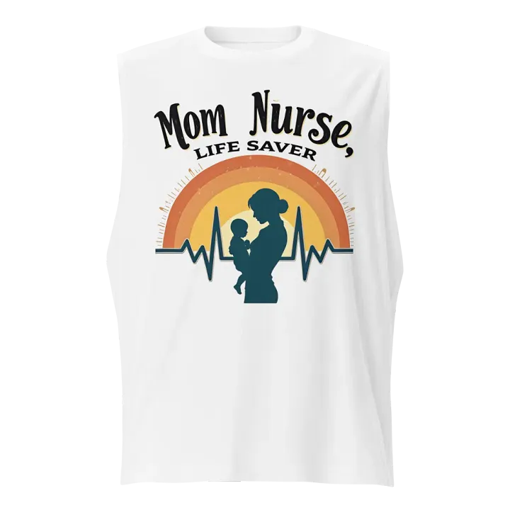 Rainbow Mom Nurse Muscle Tank product image (1)