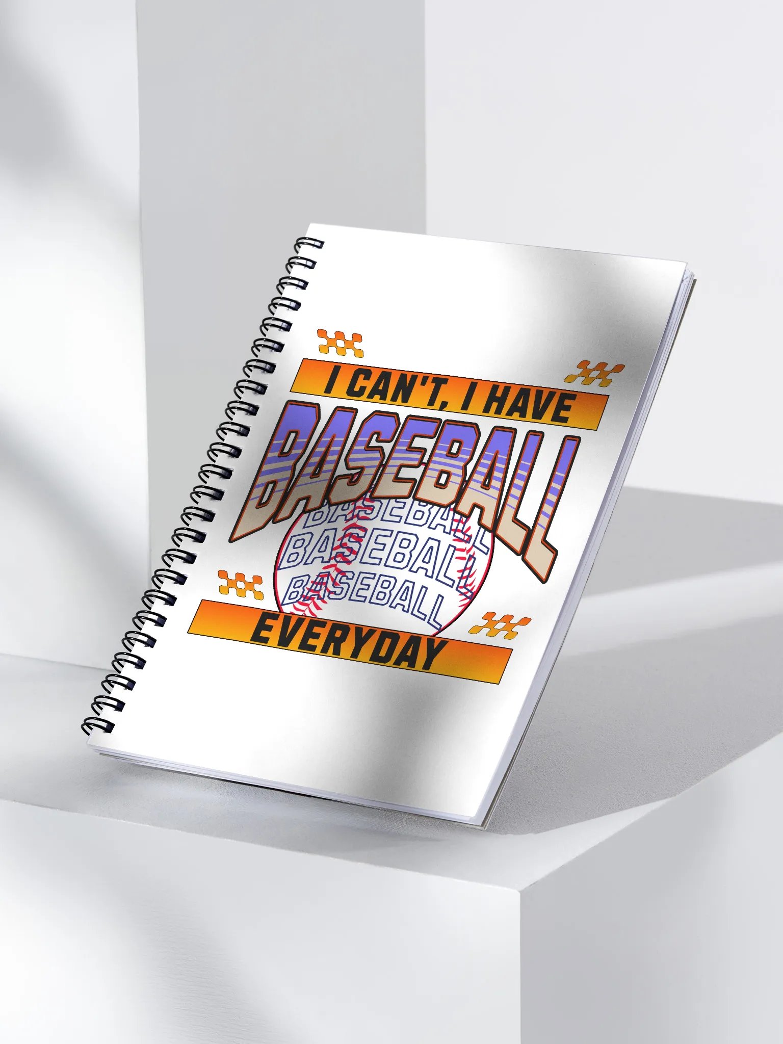 I Cant I Have Baseball Everyday Spiral Notebook product image (3)
