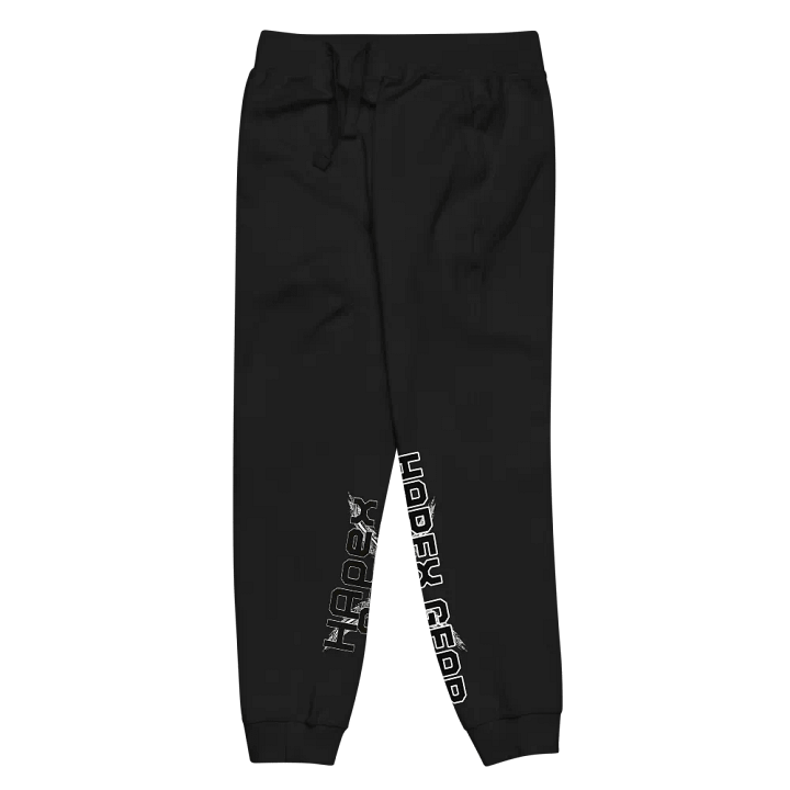 Unisex Fleece Joggers - Black HApex Gear White Logo product image (2)
