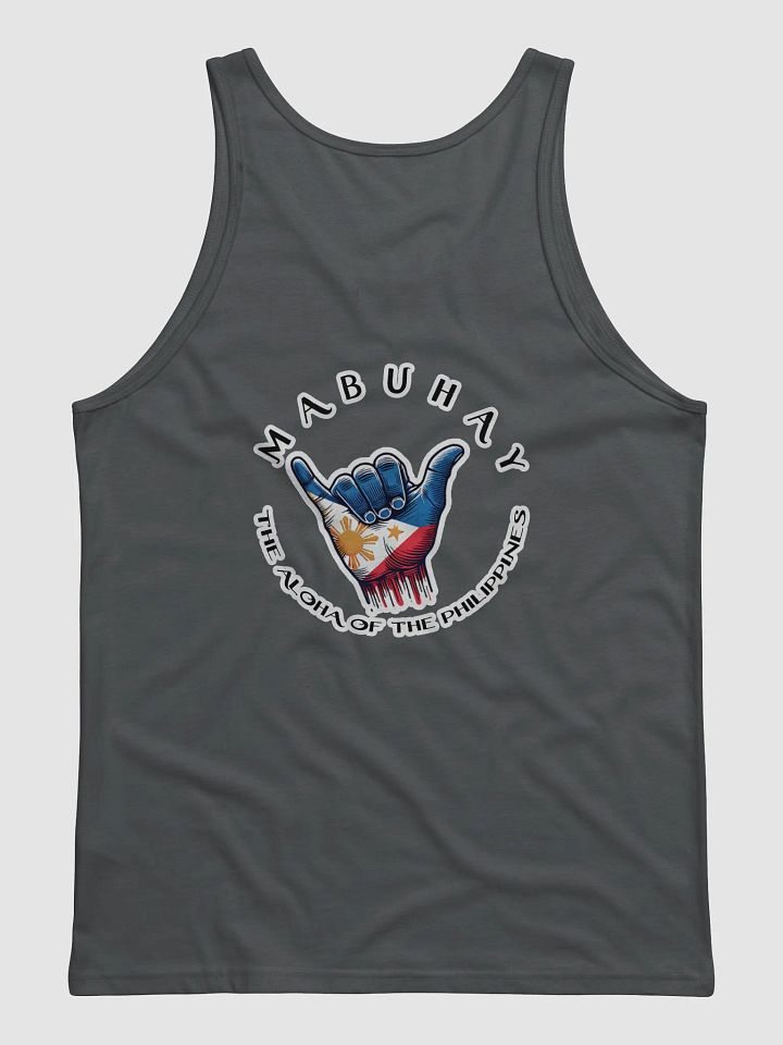 MABUHAY THE ALOHA OF THE PHILIPPINES MEN'S TANK TOP - SHAKA HANG LOOSE VIBES, SMALL FRONT LOGO, LARGE BACK LOGO product image (12)