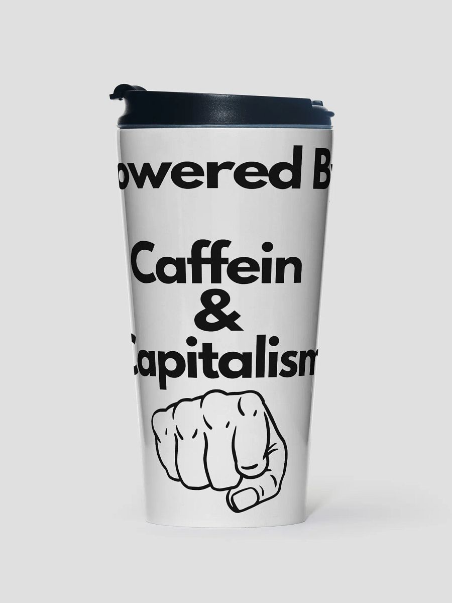 POWERED BY CAFFEINE & CAPITALISM MUG product image (1)