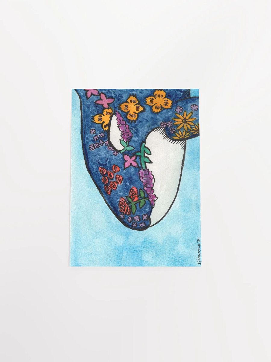 floral orca 03 - watercolour on paper - print product image (5)