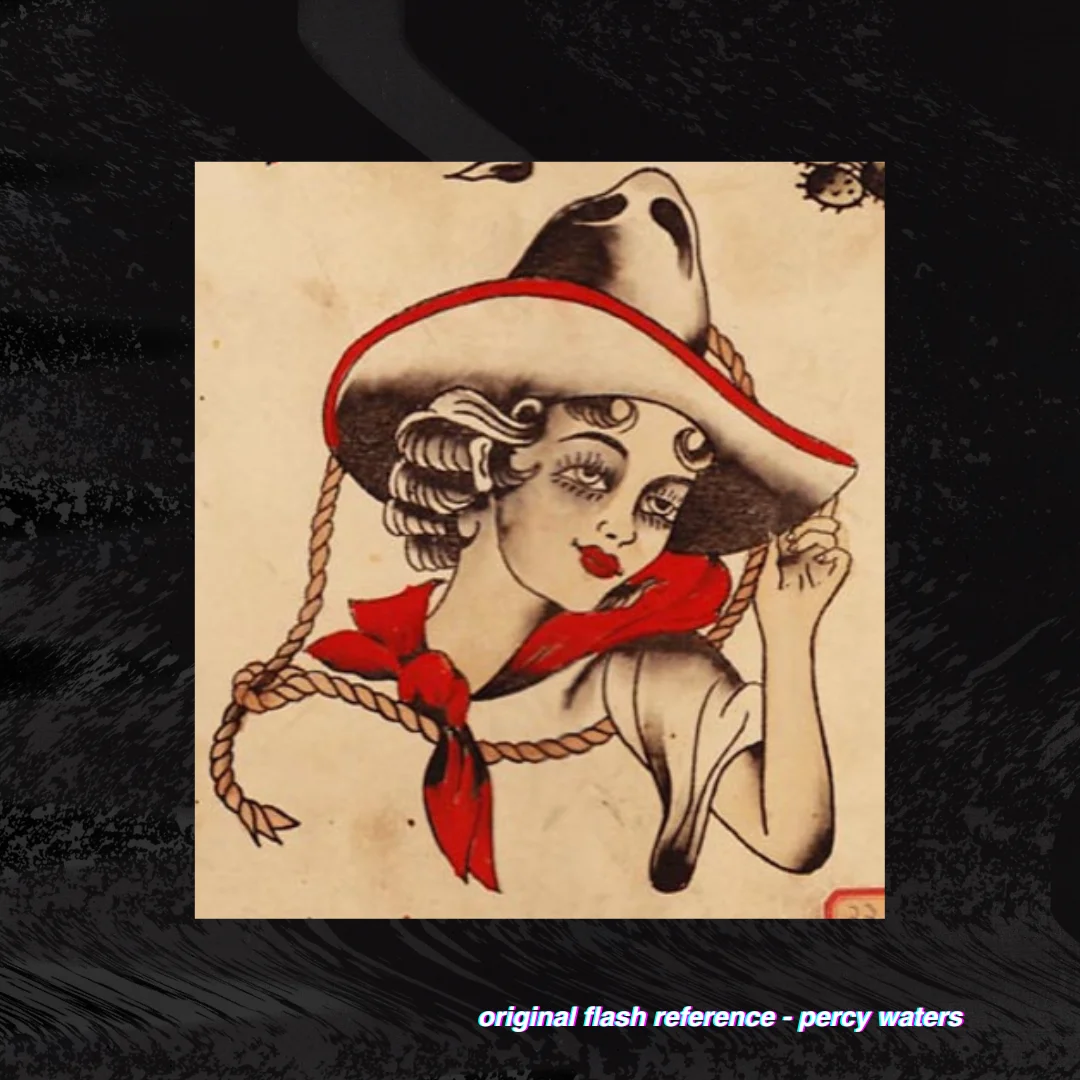 Percy Waters Cowgirl with Lasso Portrait Pattern product image (2)