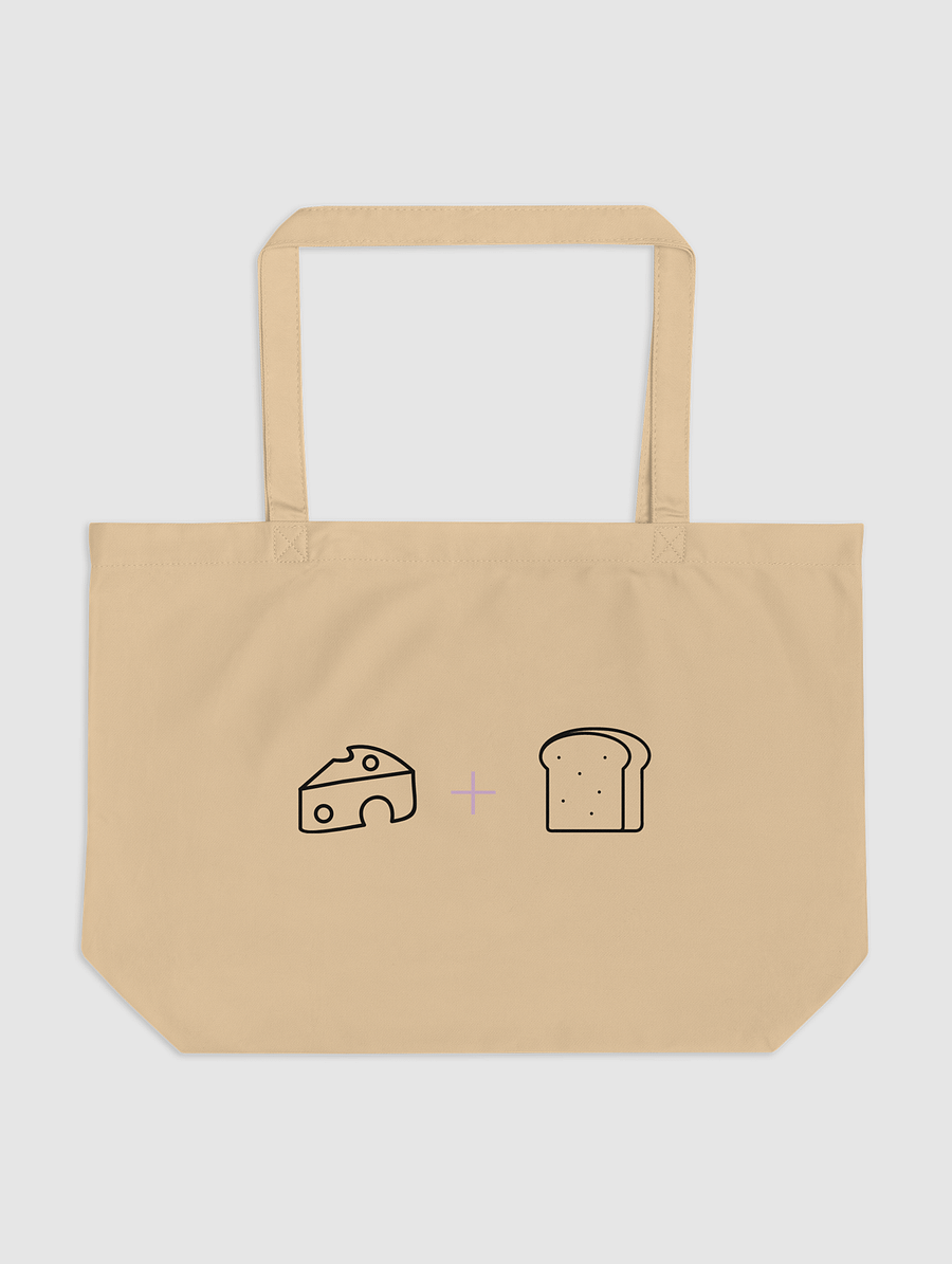 Cheese + Bread organic tote bag product image (1)
