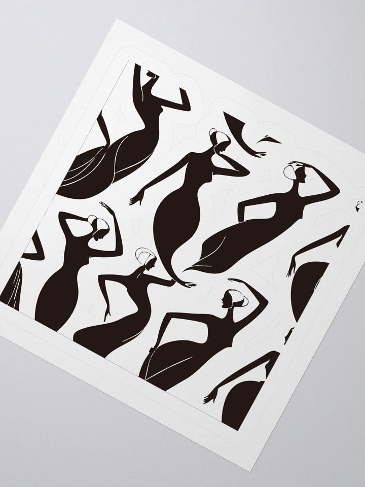 Abstract Female Silhouettes Kiss Cut Stickers product image (5)
