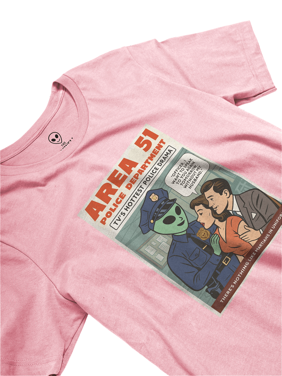Area 51 TV Martian Police Night Soap Opera Roswell Aliens 1950's Retro Poster Unisex T-Shirt product image (28)