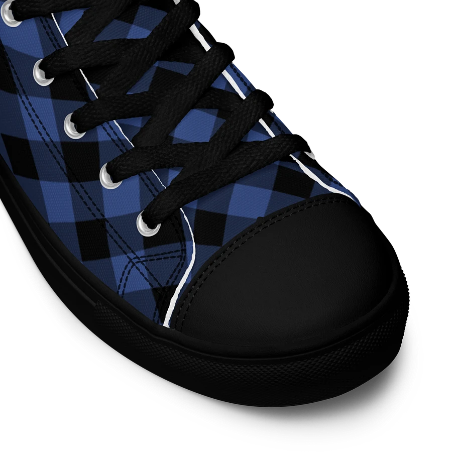 Lapis Blue Buffalo Check Men's High Top Shoes product image (11)