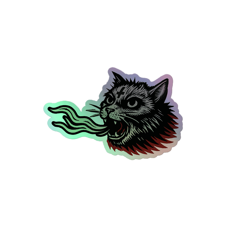 Cats And Metal Flame Cat Holo Sticker product image (2)