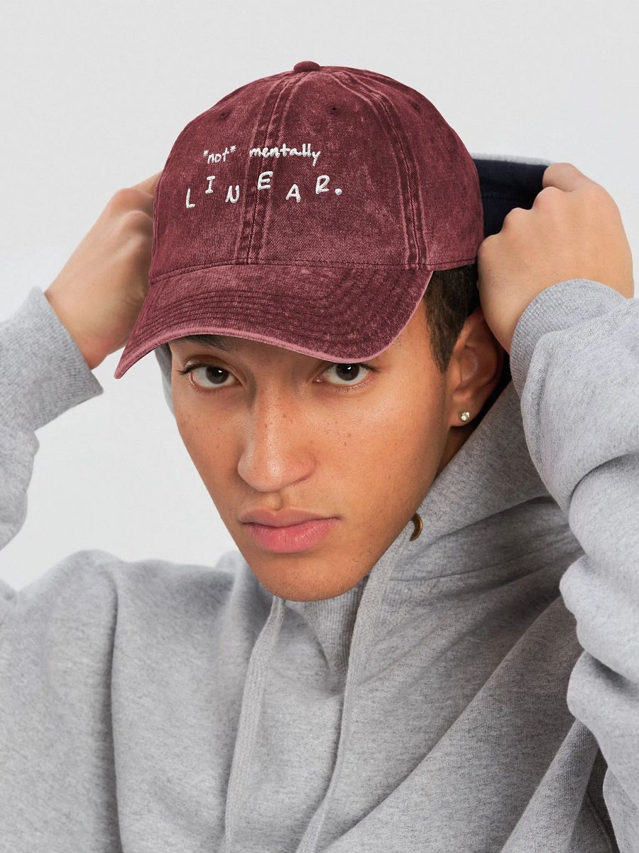 *not* mentally linear Vintage Denim Dad Hat product image (5)