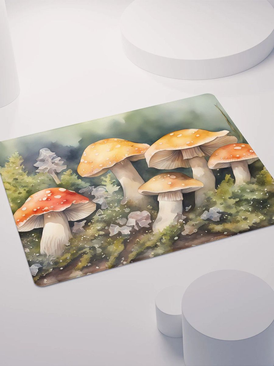Red and Yellow Agarics in Moss, Gaming Mouse Pad, 2 Sizes product image (4)