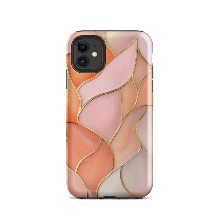 Golden Leaf Stained Glass iPhone® Tough Case product image (24)