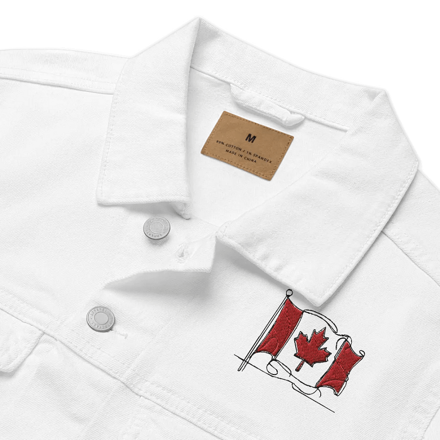 Canadian Flag Line Art Denim Jacket product image (73)