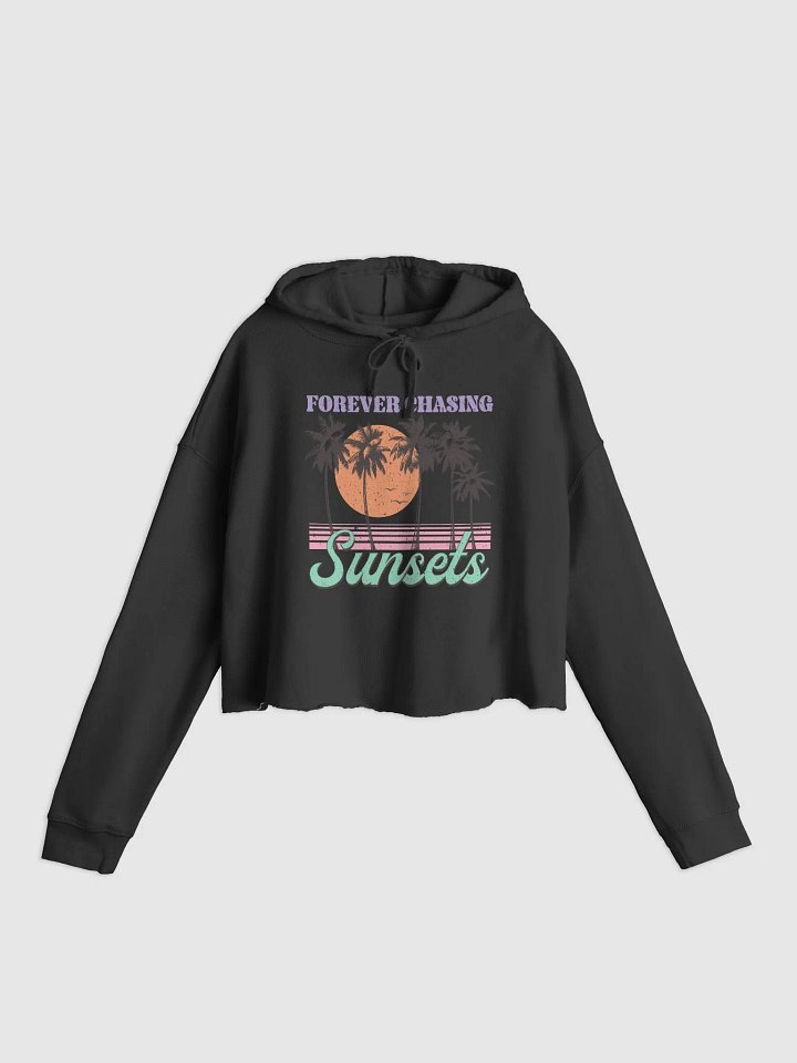Chasing Sunsets Tropical Crop Hoodie product image (6)
