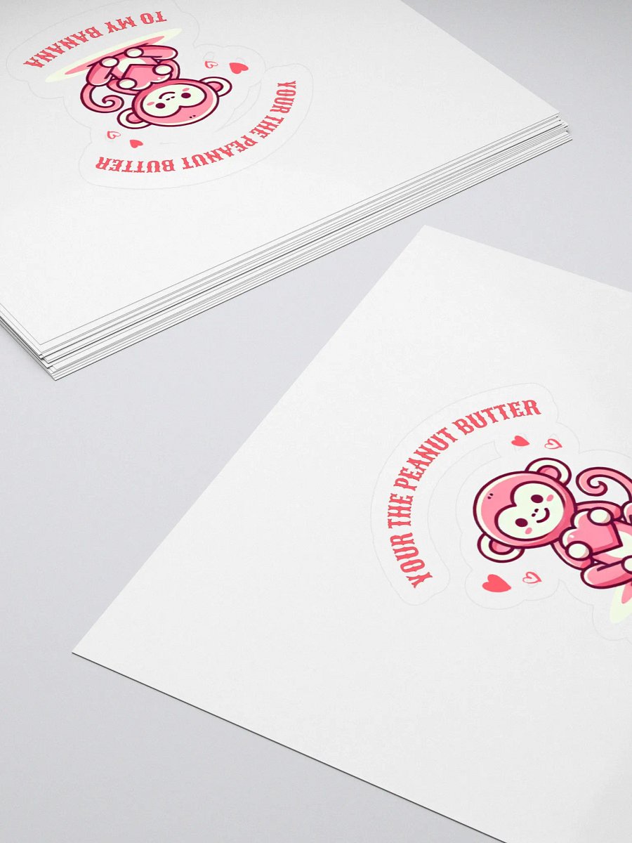 Cute Monkey Love Sticker product image (4)