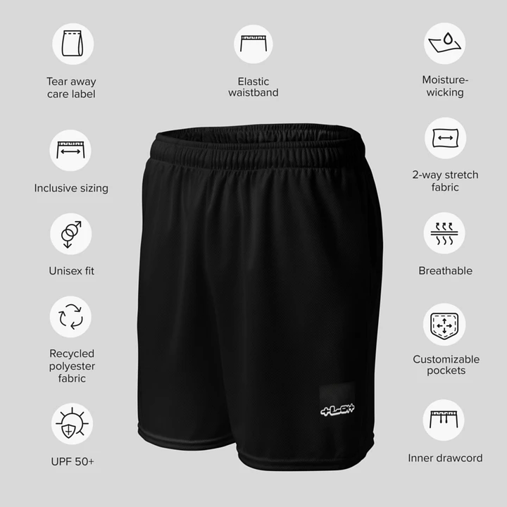 ECLIPSE - BLACK Unisex Recycled Mesh Shorts product image (2)