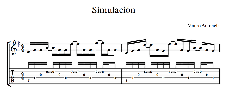 Simulación - Partitura + Tabs product image (1)