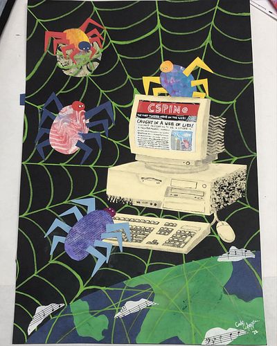 🕸 Don’t get stuck in the “World Wide Web!”
Doing the chicken piece a while back gave me the idea to keep making mixed media p...