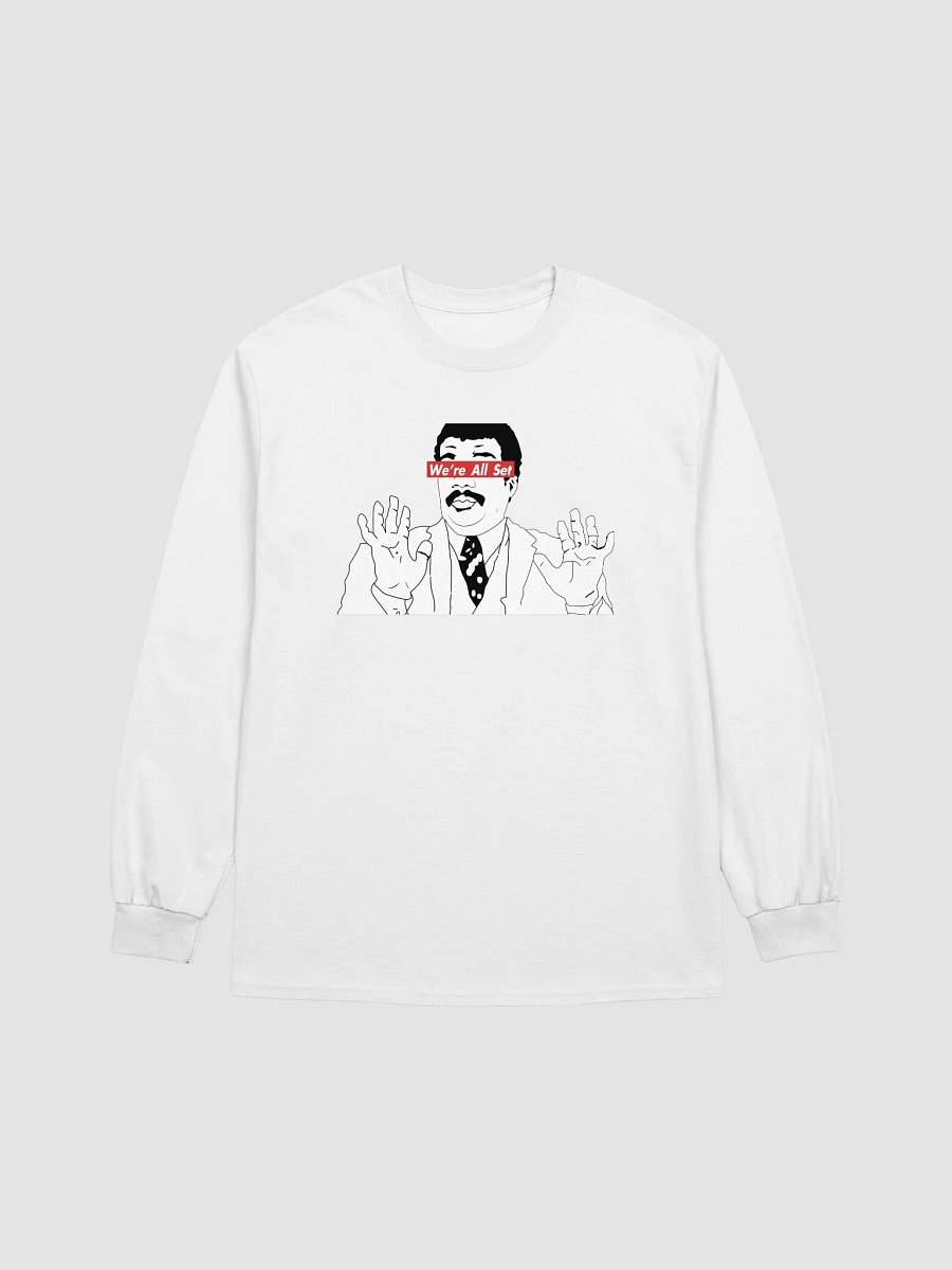We're All Set Classic Long Sleeve Tee White product image (2)