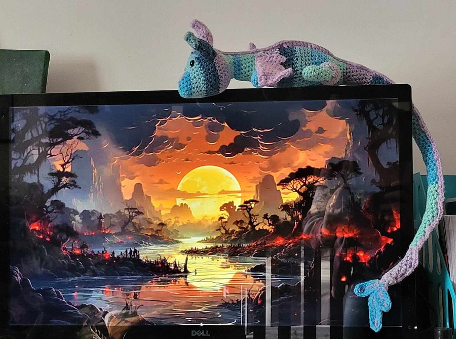Large Plush Crochet Dragon product image (2)