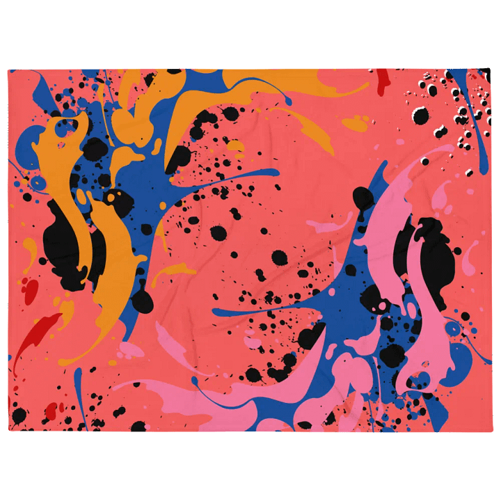 Splashed Paint Abstract Design Throw Blanket product image (1)