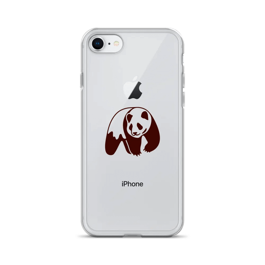 Panda Outline Clear iPhone Case product image (24)