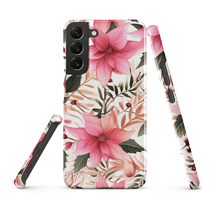 Pink Poinsettia Samsung® Snap Case product image (3)