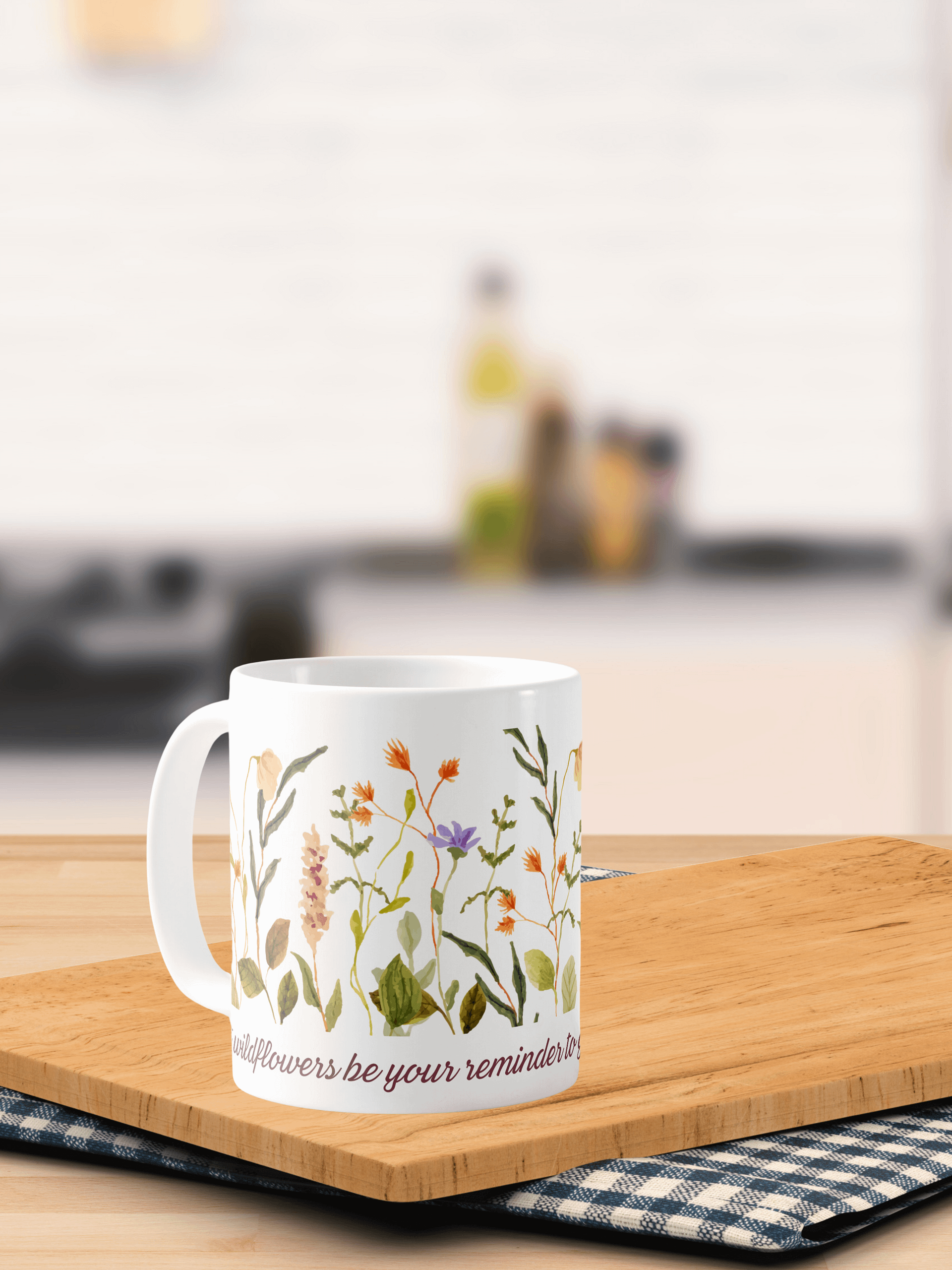 GROW, BLOOM, THRIVE - MOTIVATIONAL WILDFLOWER MUG product image (1)