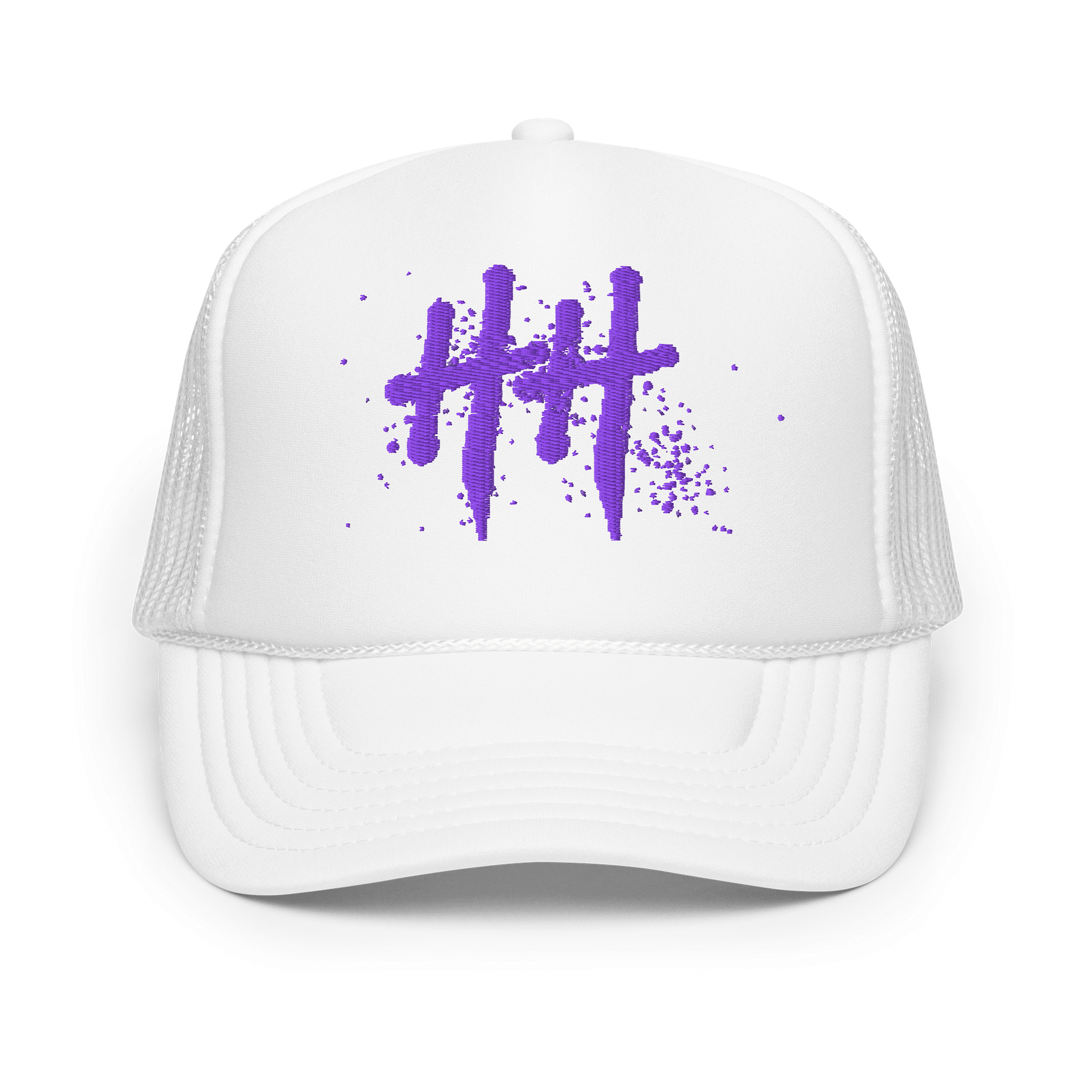 HH White Trucker - PURP SPLATTER product image (1)