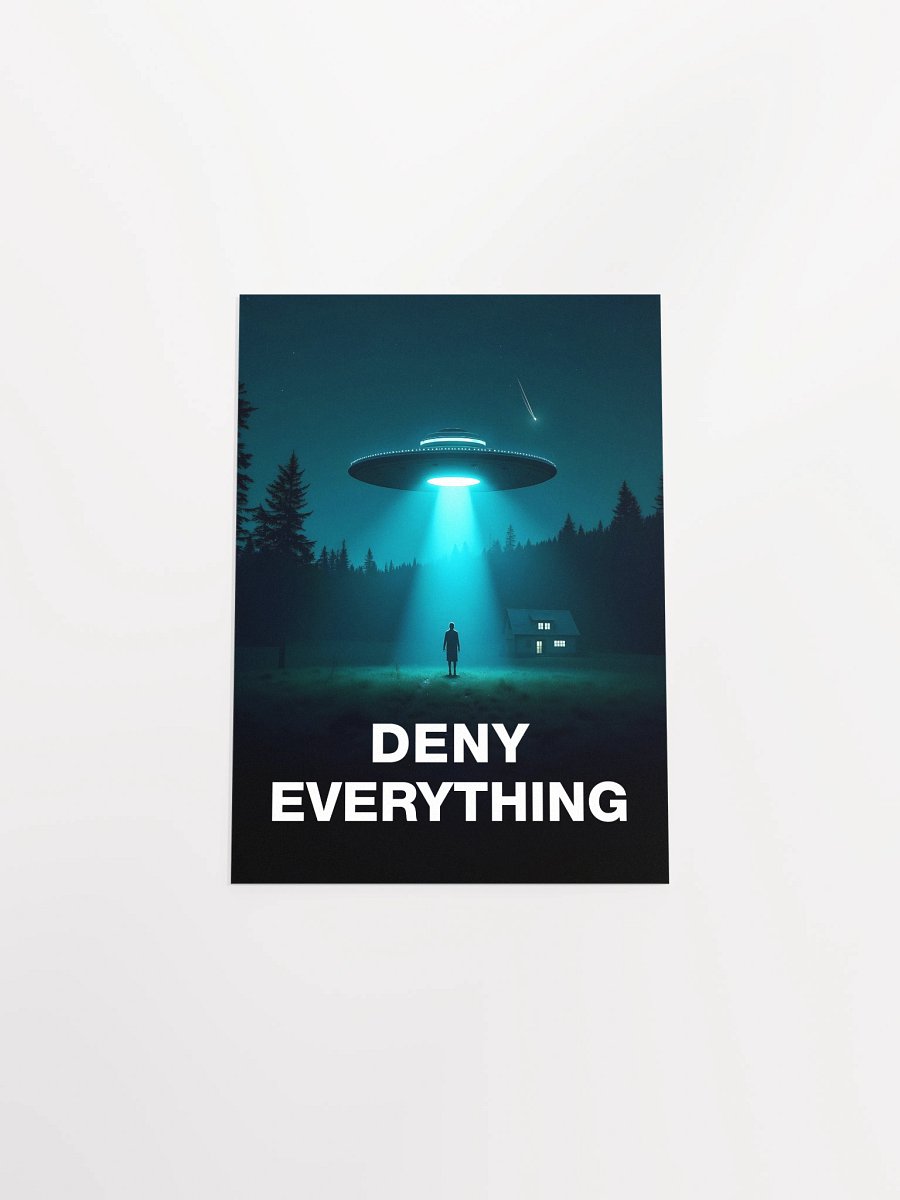 Deny Everything/The X-Files poster, S02E06 1994 — sci-fi poster, movie art, I want to believe poster, space print, aliens wall decor product image (24)