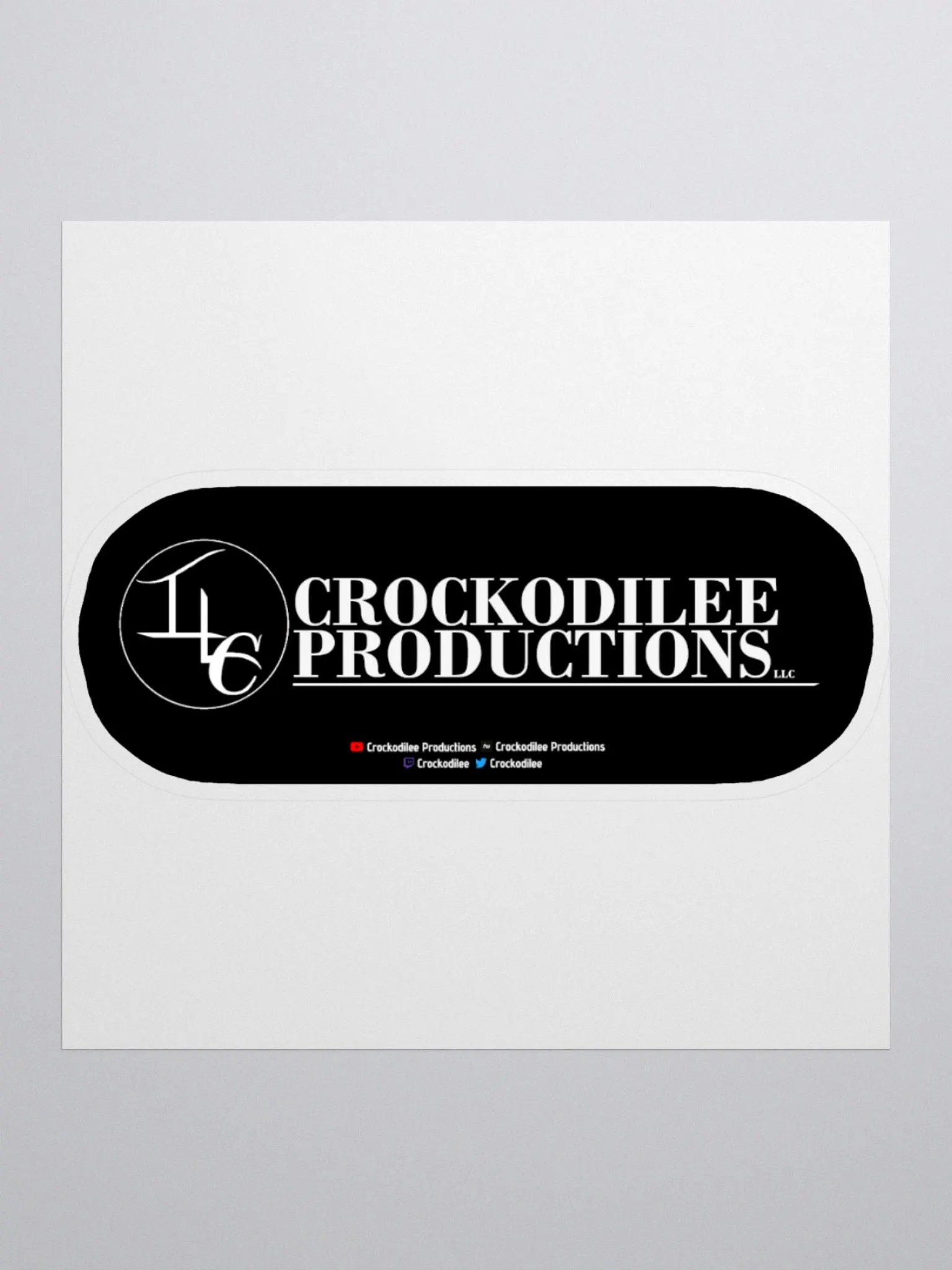 Crockodilee Productions Logo w Socials Sticker product image (2)
