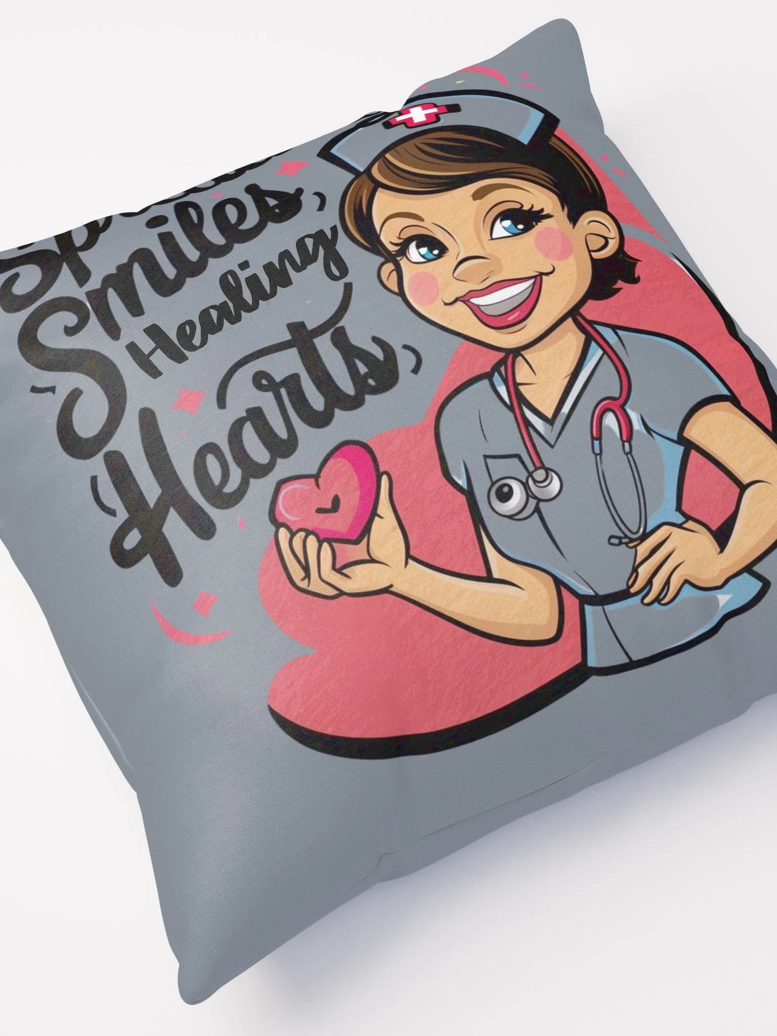 Spreading Smiles Healing Hearts Nurse Pillow product image (5)